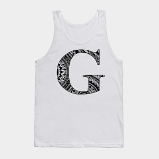 Mandala Letter G Tank Top